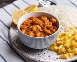 خورش دوپیازه میگو جنوبی