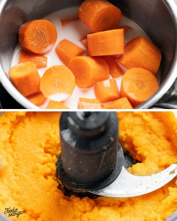 مرحله اول ار طرز تهیه حلوا هویج