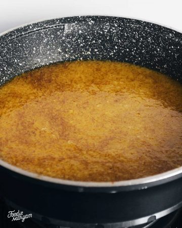 مرحله پنجم از طرز تهیه خورش مرغ پرتقالی